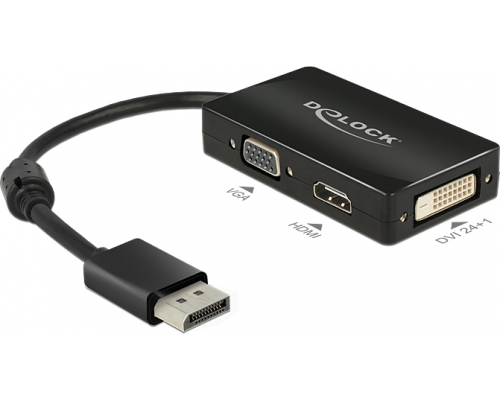 Delock DisplayPort - HDMI - D-Sub (VGA) - DVI-D 0.15m  (62656)