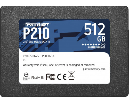 SSD Patriot P210 512GB 2.5" SATA III (P210S512G25)