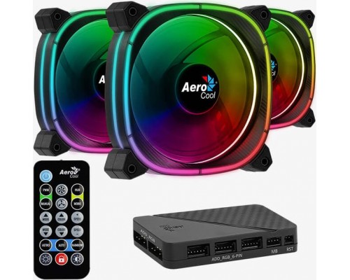 Aerocool Astro 12 Pro 3-pack + HUB + Pilot (ACF3-AT10217.02)