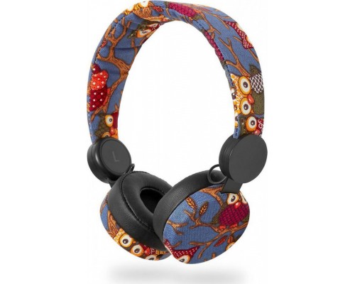 Nedis Wired Headphones | 1.2 m Round Cable | On-Ear | Owl | Black