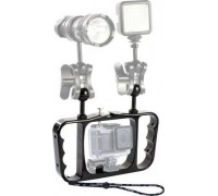 PULUZ aluminum two-handed diving mount for sports cameras