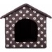 HOBBYDOG Doghouse with paws - brown 70x60