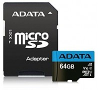 ADATA Premier MicroSDXC 64GB Class 10 UHS-I / U1 A1 Card (AUSDX64GUICL10A1-RA1)