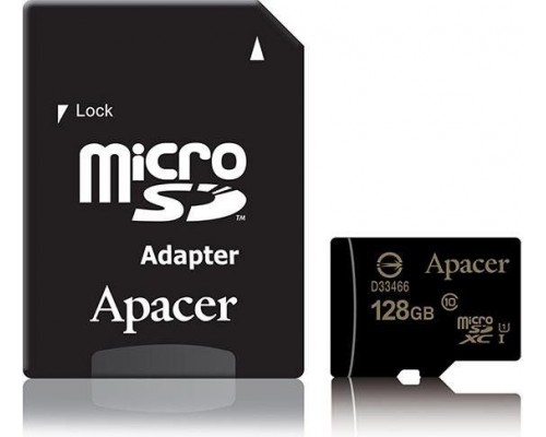 Apacer Secure Digital MicroSDXC 128 GB Class 10 UHS-I / U1 Card (AP128GMCSX10U1-R)