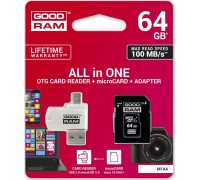 GoodRam All in One MicroSDXC 64 GB Class 10 UHS-I / U1 card (M1A4-0640R12)