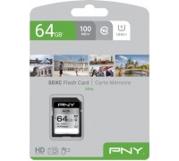 PNY Technologies Elite SDXC 64 GB Class 10 UHS-I / U1 card (P-SD64GU1100EL-GE)