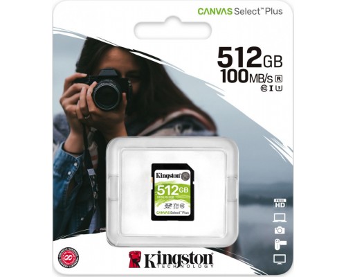 Kingston Canvas Select Plus SDXC 512 GB Class 10 UHS-I / U3 V30 (SDS2 / 512GB) card