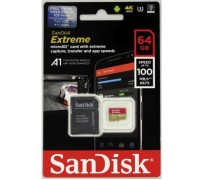 SanDisk Extreme MicroSDXC 64GB Class 10 UHS-I / U3 A1 V30 Card (001734210000)