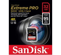 SanDisk Extreme Pro SDHC 32GB Class 10 UHS-I / U3 V30 Card (SDSDXXG-032G-GN4IN)