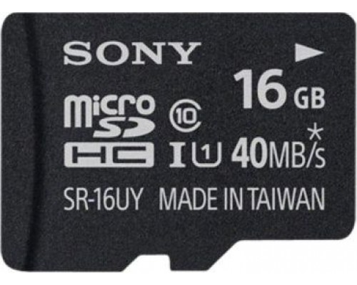 Sony MicroSDHC 16 GB Class 10 UHS-I / U1 Card (SR16UYA)