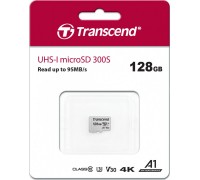 Transcend 300S MicroSDXC 128GB Class 10 UHS-I / U3 A1 V30 Card (TS128GUSD300S)