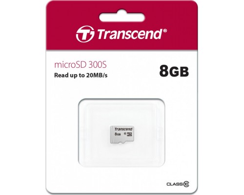 Transcend 300S MicroSDHC 8 GB Class 10 Card (TS8GUSD300S)