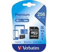 Verbatim Premium MicroSDXC 256 GB Class 10 UHS-I / U1 V10 Card (44087)