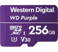 Western Digital Purple MicroSDXC 256 GB Class 10 UHS-I / U3 V30 Card (WDD256G1P0A)