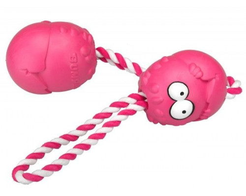 Suņu rotaļlieta EBI Coockoo Toy Bumpies + Rope Rose Strawberry S <9kg 7x5.6x4.8cm