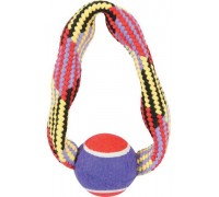 Игрушка для собаки Zolux Rope with a tennis ball, circle 23 cm