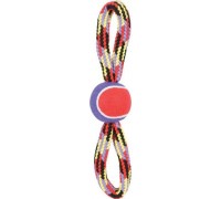 Игрушка для собаки Zolux Rope with a tennis ball, figure eight 36 cm
