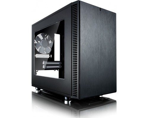 Fractal Design Nano S Mini-Tower housing, Black, Window (FD-CA-DEF-NANO-S-BK-W)