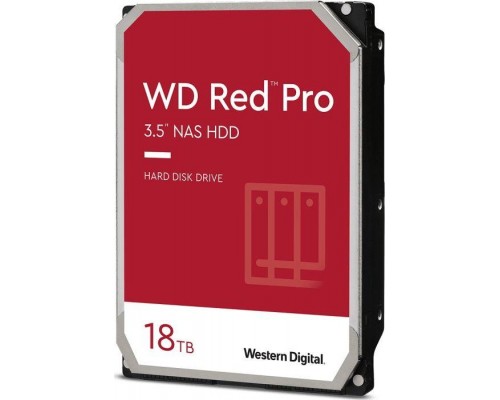 HDD|WESTERN DIGITAL|Raudona Pro|18TB|SATA 3.0|512 MB|7200 rpm|3,5"|WD181KFGX